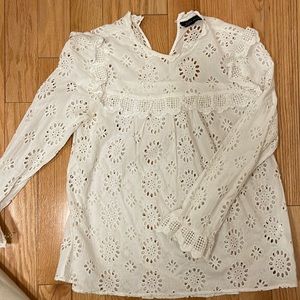 Zara eyelet blouse